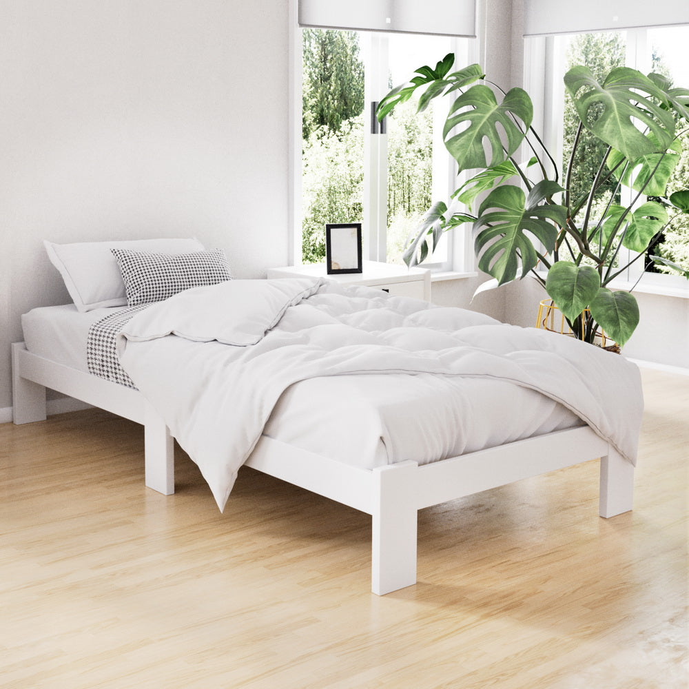 Artiss Bed Frame Single Wooden Bed Base Frame Size JADE Timber Mattress Platform