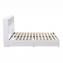 Artiss King Single Bed Frame with Storage, 4 Drawers, USB and Night Light White-4