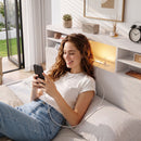 Artiss King Single Bed Frame with Storage, 4 Drawers, USB and Night Light White-8