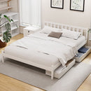 Artiss Bed Frame Double Size Wooden Platform with 2 Storage Drawers White SOFIE-1