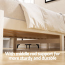 Artiss Bed Frame King Single Size Wooden Platform with 2 Storage Drawers White-4