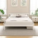 Artiss Bed Frame Queen Size Wooden Platform with 2 Storage Drawers White-8