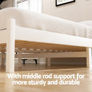 Artiss Bed Frame Queen Size Wooden Platform with 2 Storage Drawers White-4