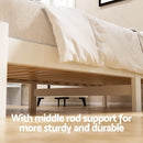 Artiss Bed Frame Single Size Wooden Platform with 2 Storage Drawers White SOFIE-5
