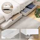 Artiss Bed Frame Single Size Wooden Platform with 2 Storage Drawers White SOFIE-3