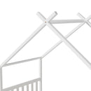 Artiss Bed Frame Wooden Base Kids Single Timber House Beds White-5