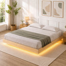 Artiss Bed Frame Double Size Floating Wooden Mattress Base Platform Timber ODIN-1