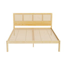 Artiss Bed Frame Queen Size Rattan Wooden RITA-3