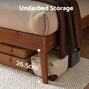 Artiss Bed Frame Queen Size Wooden Bed Base Walnut SPLAY-4
