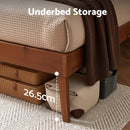 Artiss Bed Frame Single Size Wooden Bed Base Walnut SPLAY-4