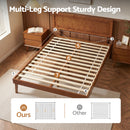 Artiss Bed Frame Single Size Wooden Bed Base Walnut SPLAY-5