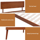 Artiss Bed Frame Single Size Wooden Bed Base Walnut SPLAY-6