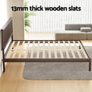 Artiss Bed Frame King Size Wooden Base Mattress Platform Timber Walnut VISE-5