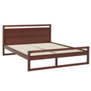 Artiss Bed Frame Double Size Wooden Walnut WITTON-1