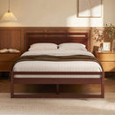 Artiss Bed Frame Double Size Wooden Walnut WITTON-9