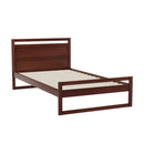 Artiss Bed Frame King Single Size Wooden Walnut WITTON-1