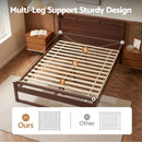Artiss Bed Frame King Single Size Wooden Walnut WITTON-5