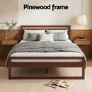 Artiss Bed Frame Queen Size Wooden Walnut WITTON-8