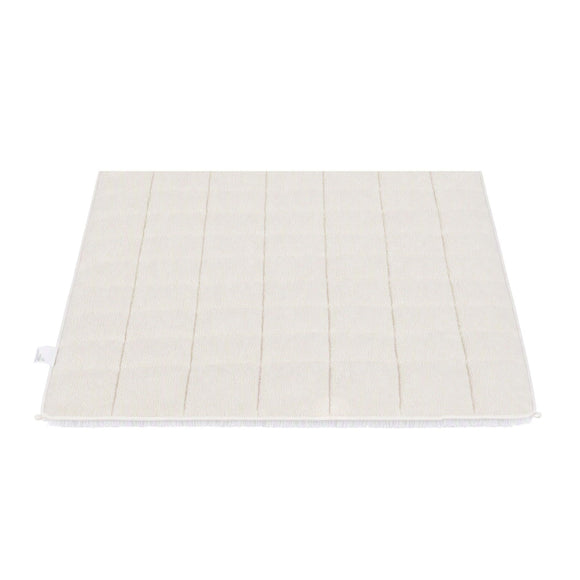 Giselle Faux Fur Weighted Blanket 2 Sided Long Pile Sherpa Reverse Cream 6.8KG 120 x 180cm