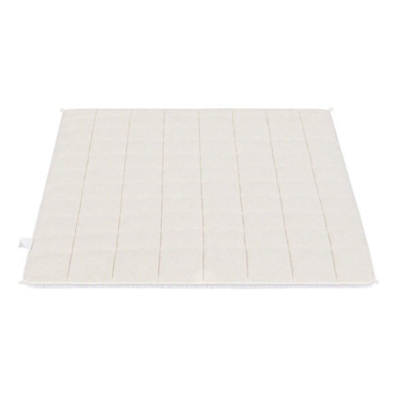 Giselle Faux Fur Weighted Blanket 2 Sided Long Pile Sherpa Reverse Cream 11KG 152 x 203cm
