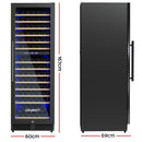 Devanti Wine Fridge Cooler Dual Zone 154 Bottles-2