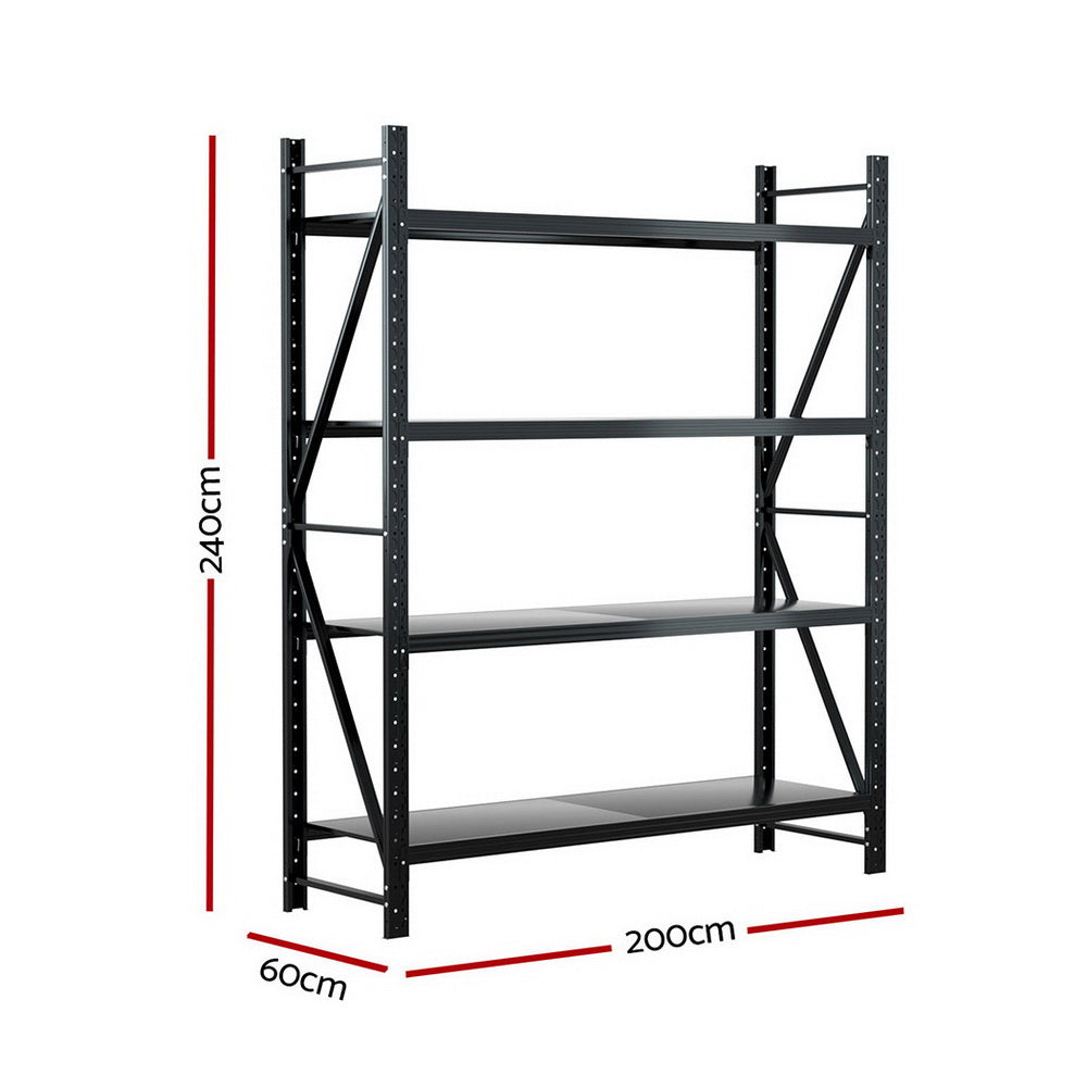 Giantz 2.4Mx2M Warehouse Shelving Garage Rack - 0