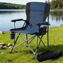 Weisshorn Camping Chair Folding Outdoor Portable Seat Lightweight Beach Picnic Fishing Capacity 120KG Navy Blue-1