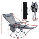 Weisshorn Camping Chair Adjustable Reclining Portable Outdoor Folding Chair Grey-3