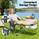 Weisshorn Camping Chair Adjustable Reclining Portable Outdoor Folding Chair Grey-7