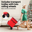 Jingle Jollys Christmas Baubles Storage Cart Roller 125 Dividers-6