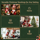 Jingle Jollys Christmas Stockings 2 Pack Large 3D Plush Santa Snowman 43.5cm Christmas Decor for Family Holiday Christmas Party Decorations-7