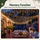 Jingle Jollys 32M Christmas Lights Icicle String Light 960 LED Decor Warm White-5