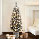 Jingle Jollys Christmas Tree 1.2M Potted Snowy Xmas Tree-7