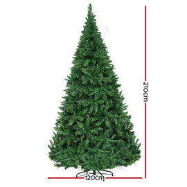 Jingle Jollys Christmas Tree 2.1m Xmas Tree Decorations 1134 LEDs - 0