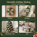 Jingle Jollys 20Pcs Christmas Tree Flower Set Garland Wreath Poinsettia Decorations-6