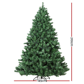 Jingle Jollys Christmas Tree 2.1M Xmas Tree Decorations 3000 LEDs 8 Light Mode - 0