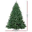 Jingle Jollys Christmas Tree 2.4M Xmas Tree Decorations 3190 LEDs 8 Light Mode-2