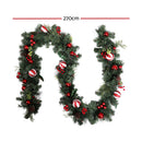 Jingle Jollys 2.7m Christmas Garland with Decorations Xmas Wedding Party-2