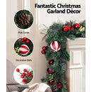 Jingle Jollys 2.7m Christmas Garland with Decorations Xmas Wedding Party-4