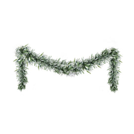 Jingle Jollys 3M Christmas Garland Pre-lit LED Lights Snow Frosted Tips Decor