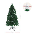 Jingle Jollys 1.2m Christmas Tree Optic Fibre LED Xmas tree Multi Colour-2