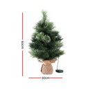 Jingle Jollys Tabletop Christmas Tree 60CM 8 Light Modes Timer Function-2
