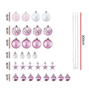 Jingle Jollys 33pcs Christmas Tree Decorations Set Baubles Ornaments Party Pink-2