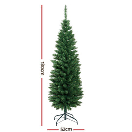 Jingle Jollys Christmas Tree 1.8m Xmas Tree Decorations Green 300 Tips - 0