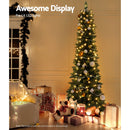 Jingle Jollys Christmas Tree 1.8m Pre-Lit 200 LED Lights Xmas Tree Decorations-4