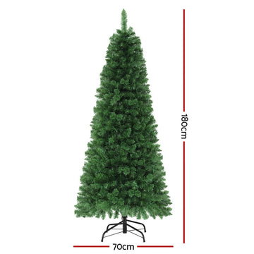 Jingle Jollys 1.8M Pre-lit Christmas Tree 8 Mode Multi Colour 200 LED Light Xmas - 0