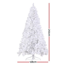 Jingle Jollys Christmas Tree 2.1m 500 LED Xmas Tree Decorations White 1260 Tips - 0