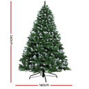 Jingle Jollys Christmas Tree 2.4m Snowy Xmas Tree Decoration 1225 Tips-2