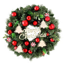 Jingle Jollys Christmas Wreath 40CM Xmas Garland Baubles Ornaments Party Decor-1