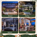 Jingle Jollys 3X3M Christmas Lights Curtain String Light 300 LED Cool White-5